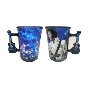 Elvis Presley White Jumpsuit Coffee Mug with Guitar Handle